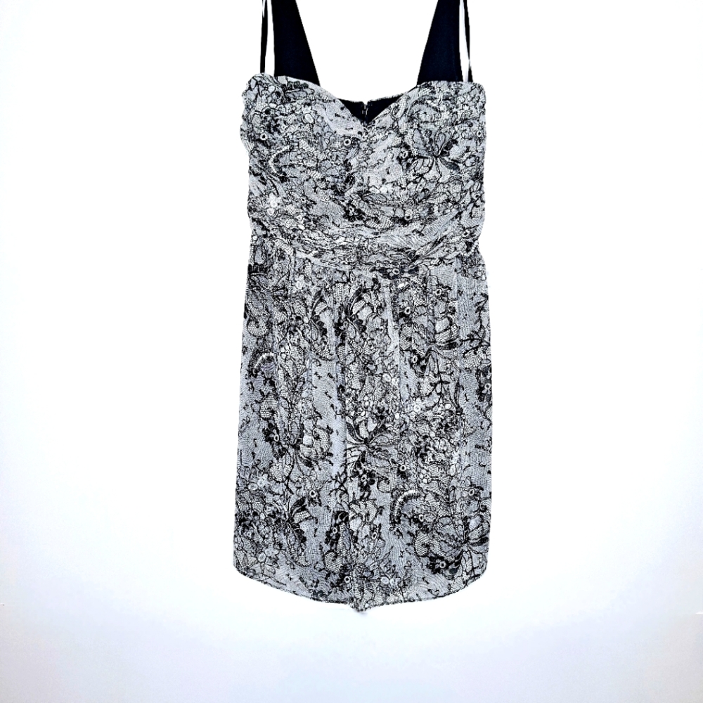 NWT BCBGeneration " The Gathered Sweetheart" dark academia core dress size 10.